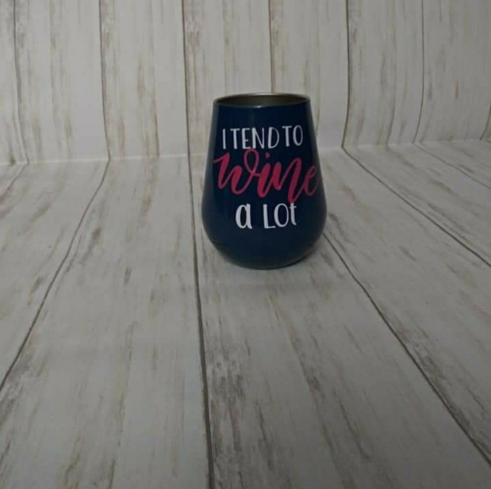 Stainless steel wine glass